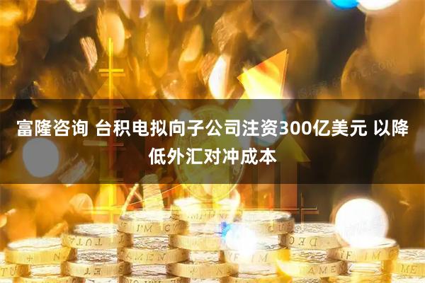 富隆咨询 台积电拟向子公司注资300亿美元 以降低外汇对冲成本